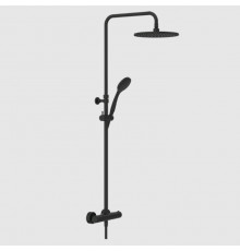 Душевая стойка, Gessi, Minimalistic shower, цвет-черный матовый
