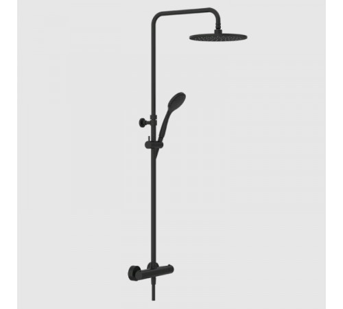 Душевая стойка, Gessi, Minimalistic shower, цвет-черный матовый