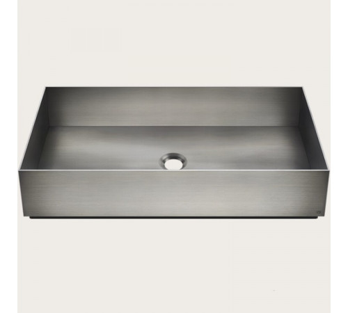 Раковина, Gessi, шгв 600*350*125, отверстия для смесителя-отсутствуют, цвет-Steel Brushed