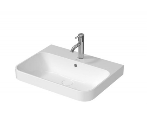 Раковина, Duravit, Happy D.2 Plus, шгв 600*460*195, отверстия для смесителя-1, цвет-белый