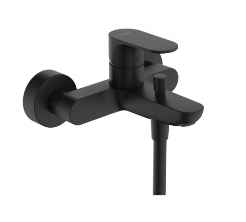 Смеситель для ванны и душа, Hansgrohe, Rebris S, цвет-черный матовый