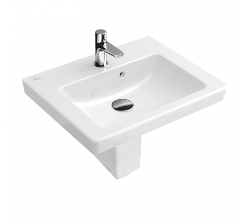 Раковина, Villeroy&Boch, Subway 2.0, шг 450*370, CeramicPlus, цвет-альпийский белый