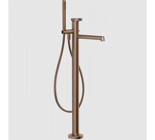 Смеситель для ванны и душа, Gessi, Anello, напольный, цвет-Copper Brushed PVD