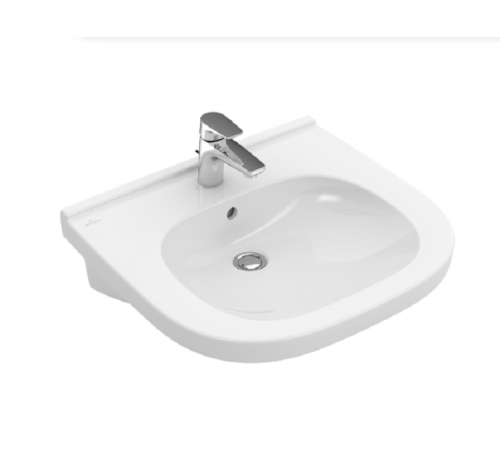 Раковина, Villeroy&Boch, O'Novo Vita, шг 610*550, отверстия для смесителя-1, цвет-альпийский белый