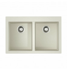 Мойка, OMOIKIRI, Bosen, шгв 800*530*200, отверстия для смесителя-5 промаркированных, чаши-2, цвет-белый