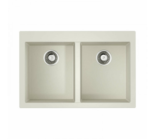Мойка, OMOIKIRI, Bosen, шгв 800*530*200, отверстия для смесителя-5 промаркированных, чаши-2, цвет-белый