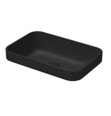Раковина, Duravit, Happy D.2 Plus, шгв 600*400*165, отверстия для смесителя-отсутствуют, цвет-антрацит матовый (Anthracite matt)