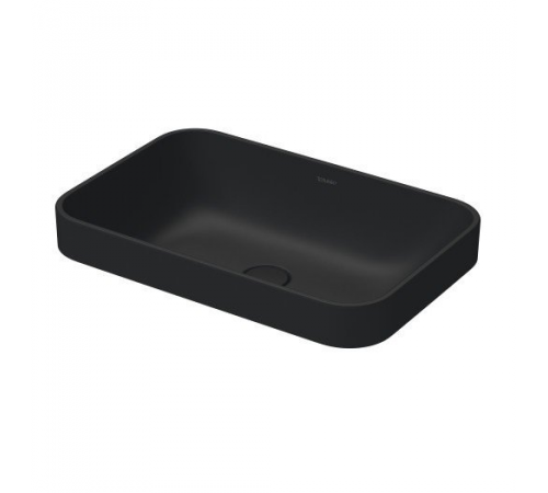 Раковина, Duravit, Happy D.2 Plus, шгв 600*400*165, отверстия для смесителя-отсутствуют, цвет-антрацит матовый (Anthracite matt)