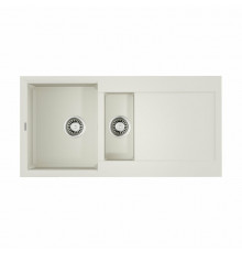 Мойка, OMOIKIRI, Sakaime, шгв 1000*500*200, отверстия для смесителя-отсутствуют, чаши-2, цвет-белый