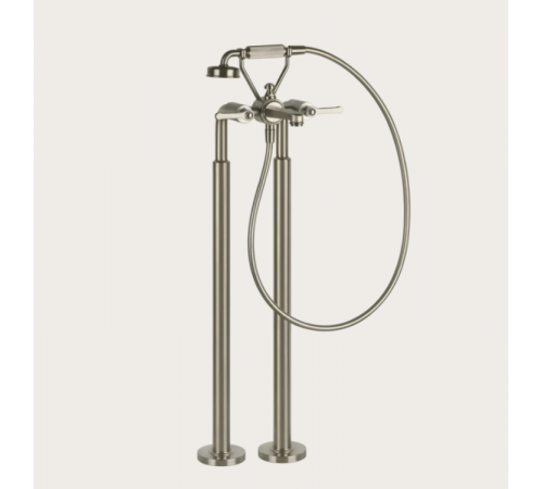Смеситель для ванны и душа, Gessi, VENTI20, напольный, цвет-Finox Brushed Nickel