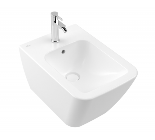 Биде, Villeroy&Boch, Finion, подвесной, шгв 375*560*315, CeramicPlus, цвет-Stone White