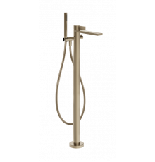 Смеситель для ванны и душа, Gessi, Inverso Diamantato, напольный, цвет-Brass Brushed PVD