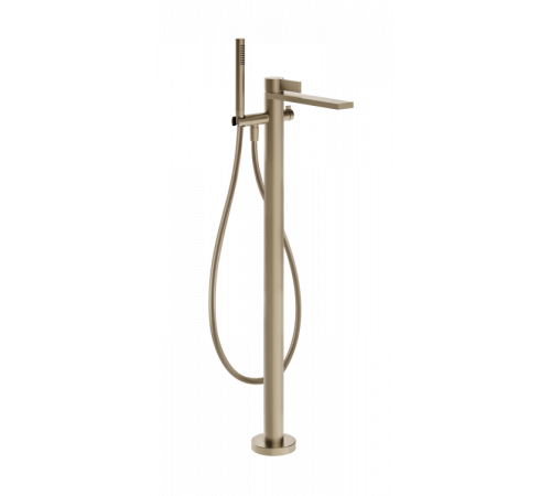 Смеситель для ванны и душа, Gessi, Inverso Diamantato, напольный, цвет-Brass Brushed PVD