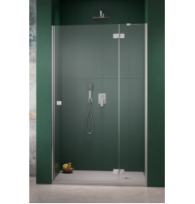 Неподвижная стенка, Radaway, Essenza 8 DWJ, шв 337*2000, левосторонняя, brushed nickel, цвет стекла-прозрачный, Easy Clean