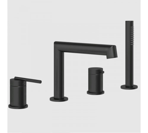 Смеситель для ванны и душа, Gessi, Ingranaggio, цвет-черный матовый
