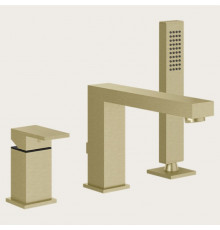Смеситель для ванны и душа, Gessi, Rettangolo, цвет-Brushed Brass PVD