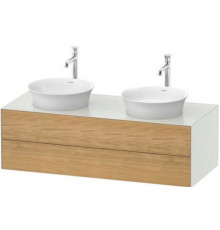 Тумба под раковину, Duravit, White Tulip, шгв 1300*550*408, раковина-необходимо заказать, цвет-белый глянцевый/дуб