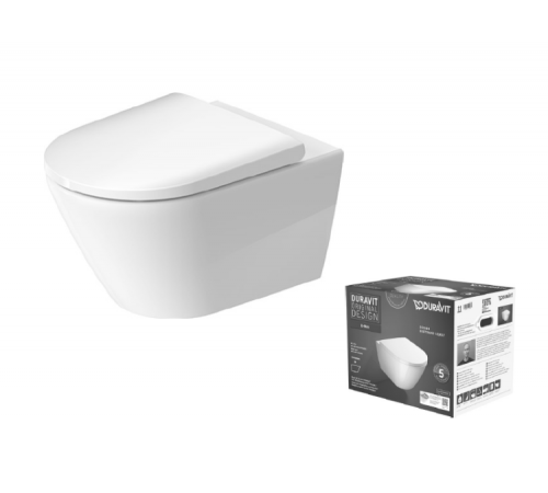 Унитаз, Duravit, D-Neo, подвесной, шгв 370*540*360, цвет-белый