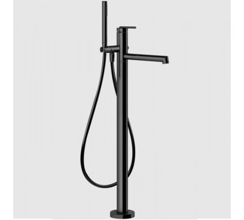 Смеситель для ванны и душа, Gessi, Ingranaggio, напольный, цвет-Black Metal PVD