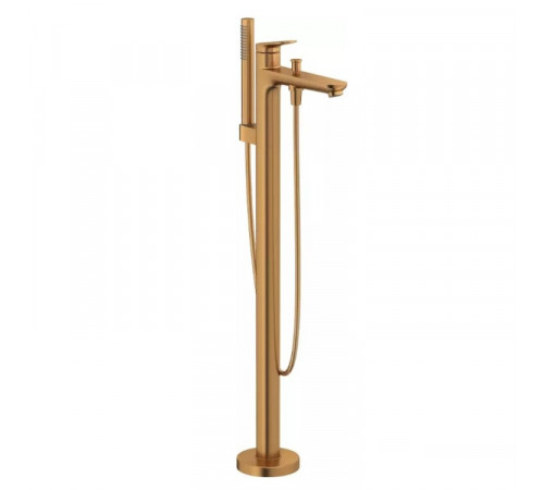Смеситель для ванны и душа, Duravit, Wave, напольный, цвет-Brushed bronze