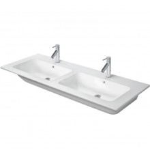 Раковина, Duravit, ME by Starck, двойная, шгв 1300*490*180, отверстия для смесителя-1, цвет-белый шелковисто-матовый