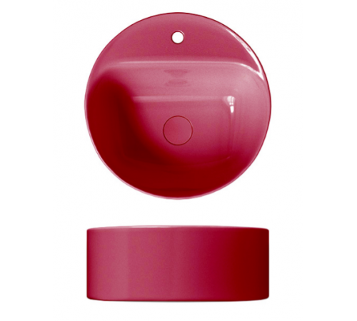 Раковина, Scarabeo, Skinny, шгв 400*400*150, отверстия для смесителя-1, цвет-Cherry glossy