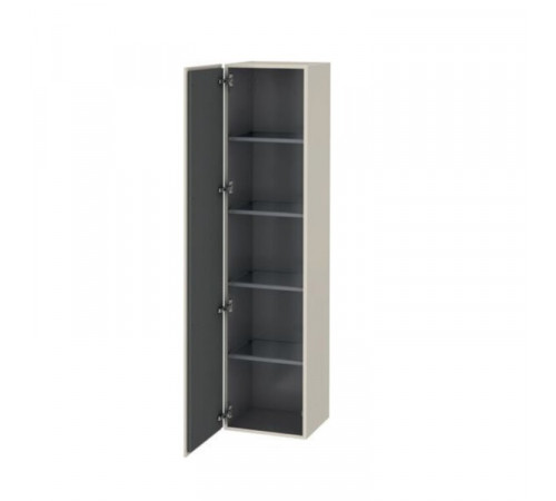 Шкаф-пенал, Duravit, L-Cube, шгв 400*363*1760, петли-слева, цвет-серо-коричневый матовый
