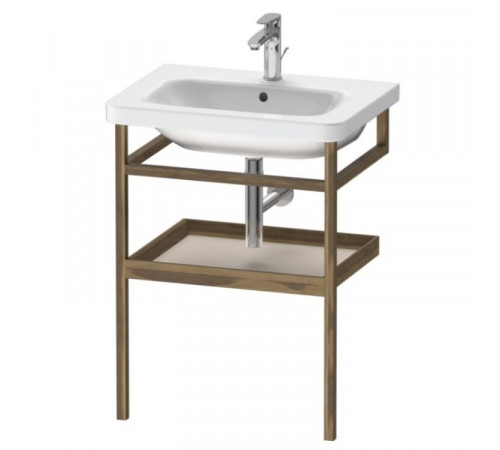 Консоль-полотенцедержатель, Duravit, Durastyle, шгв 590*440*805, с полкой в цвете-серо-коричневый матовый, цвет корпуса-американский орех