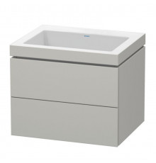 Тумба под раковину, Duravit, L-Cube, шгв 600*480*500, раковина-в комплекте, цвет-бетонно-серый матовый