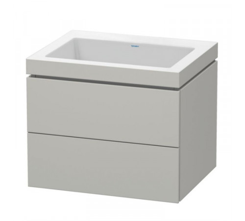 Тумба под раковину, Duravit, L-Cube, шгв 600*480*500, раковина-в комплекте, цвет-бетонно-серый матовый