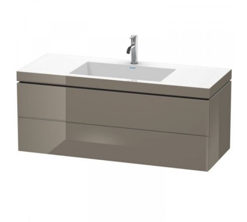 Тумба под раковину, Duravit, L-Cube, шгв 1200*480*500, раковина-в комплекте, цвет-фланелево-серый глянцевый
