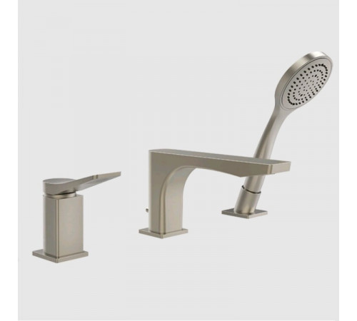 Смеситель для ванны и душа, Gessi, Rilievo, цвет-Finox Brushed Nickel