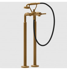 Смеситель для ванны и душа, Gessi, VENTI20, напольный, цвет-Antique Brass