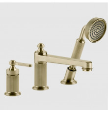 Смеситель для ванны и душа, Gessi, VENTI20, цвет-Brushed Brass PVD