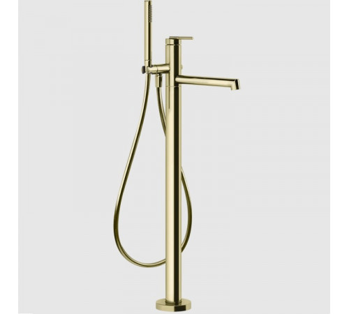 Смеситель для ванны и душа, Gessi, Ingranaggio, напольный, цвет-Brass PVD
