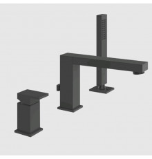 Смеситель для ванны и душа, Gessi, Rettangolo, цвет-черный матовый