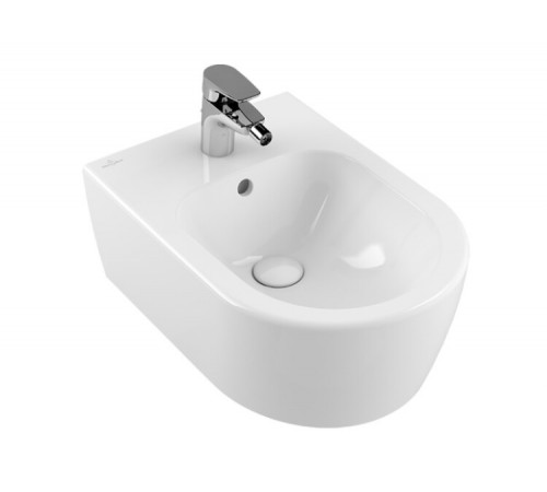 Биде, Villeroy&Boch, Avento, подвесной, шгв 370*530*215, CeramicPlus, цвет-альпийский белый