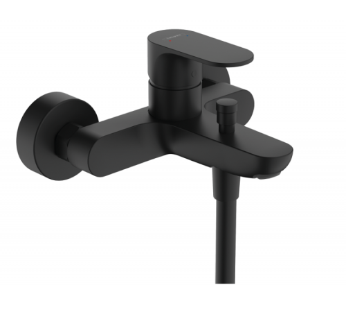 Смеситель для ванны и душа, Hansgrohe, Rebris S, цвет-черный матовый