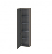 Шкаф-пенал, Duravit, L-Cube, шгв 400*243*1760, петли-слева, цвет-фланелево-серый шелковисто-матовый