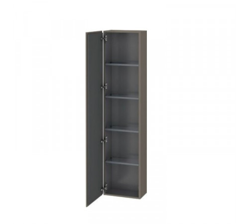 Шкаф-пенал, Duravit, L-Cube, шгв 400*243*1760, петли-слева, цвет-фланелево-серый шелковисто-матовый