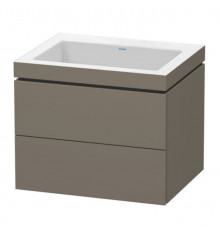 Тумба под раковину, Duravit, L-Cube, шгв 600*480*500, раковина-в комплекте, цвет-фланелево-серый шелковисто-матовый