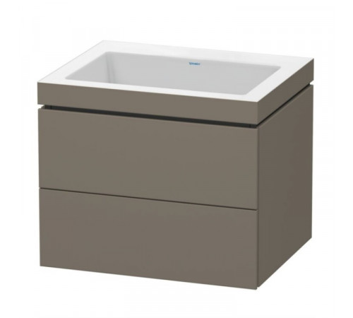 Тумба под раковину, Duravit, L-Cube, шгв 600*480*500, раковина-в комплекте, цвет-фланелево-серый шелковисто-матовый