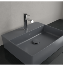 Раковина, Villeroy&Boch, Memento 2.0, шгв 500*420*90, отверстия для смесителя-1 сквозное, 2 промаркированных, CeramicPlus, цвет-Graphite
