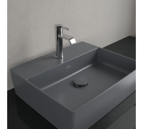 Раковина, Villeroy&Boch, Memento 2.0, шгв 500*420*90, отверстия для смесителя-1 сквозное, 2 промаркированных, CeramicPlus, цвет-Graphite