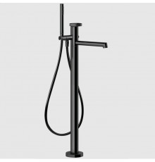 Смеситель для ванны и душа, Gessi, Anello, напольный, цвет-Black Metal PVD