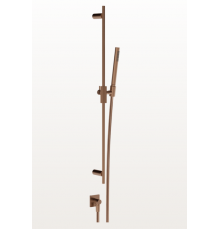 Душевой гарнитур, Gessi, Inverso Rigato, 23, цвет-Copper Brushed PVD