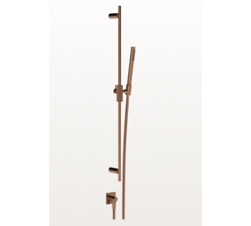 Душевой гарнитур, Gessi, Inverso Rigato, 23, цвет-Copper Brushed PVD