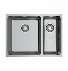 Мойка, OMOIKIRI, Tadzava, шгв 580*440*200, отверстия для смесителя-отсутствуют, чаши-2, большая чаша-слева, цвет-нержавеющая сталь