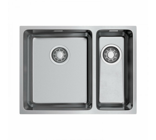 Мойка, OMOIKIRI, Tadzava, шгв 580*440*200, отверстия для смесителя-отсутствуют, чаши-2, большая чаша-слева, цвет-нержавеющая сталь