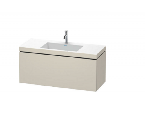 Тумба под раковину, Duravit, L-Cube, шгв 1200*480*500, раковина-в комплекте, цвет-серо-коричневый матовый